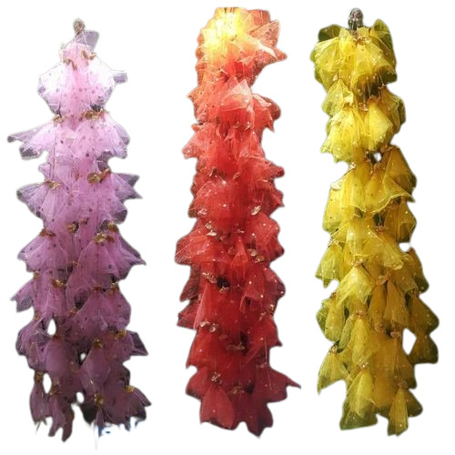 Fancy Net Strings Wall Hanging - Handmade Floral Design, 2 Feet Size | Multicolor Plain Pattern, Customized Appearance