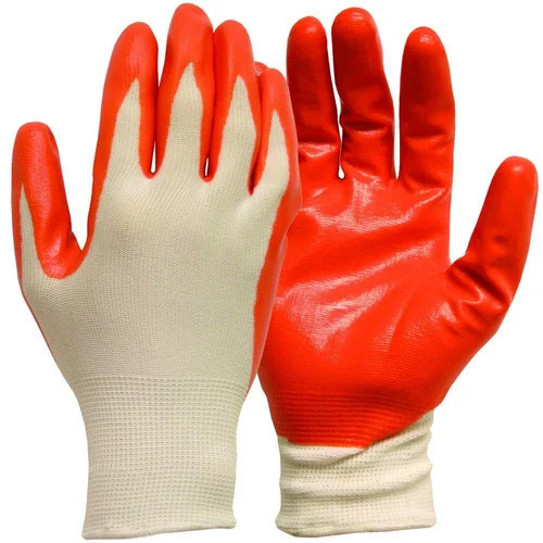 Firm Grip Nitrile Coated Gloves - Color: White
