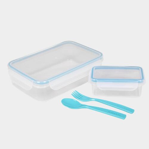 Plastic Lunch Box - Color: Multi