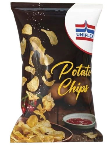 Potato Chips Packaging Pouch - LDPE Material Center Sealed Multi Color Glossy Finish | Rotogravure Printed Multi Layer Lamination Heat Sealed Closure