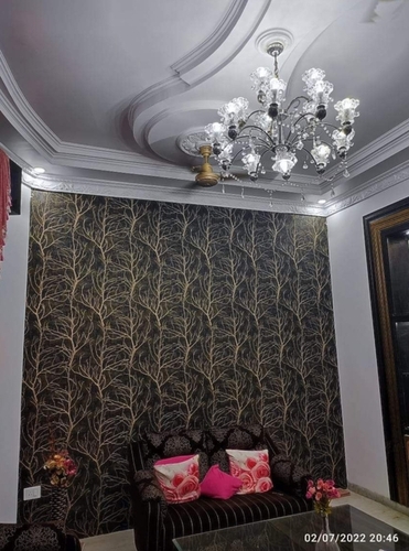 Printed Living Room Wallpaper - Material: Vinyl