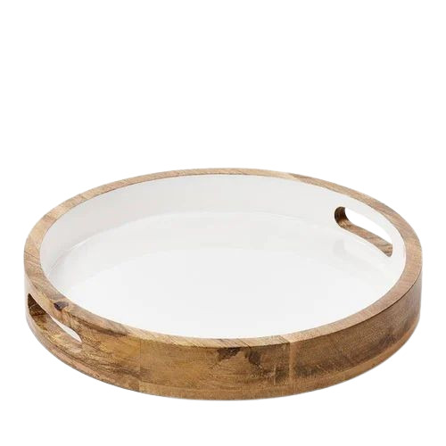 Round Wooden Serving Tray