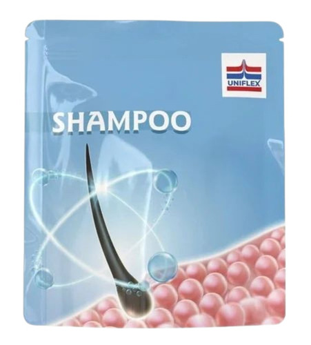 Shampoo Packaging Pouch - LDPE Multi Layer Lamination Glossy Printed Rotogravure Sachet Pouch | Multi Color, Heat-Sealed Closure