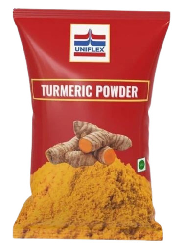 Turmeric Powder Packaging Pouch - LDPE Material, 250 gm Capacity, Multi Color, Center Sealed Pouch, Glossy Finish, Multi Layer Lamination, Heat Sealed