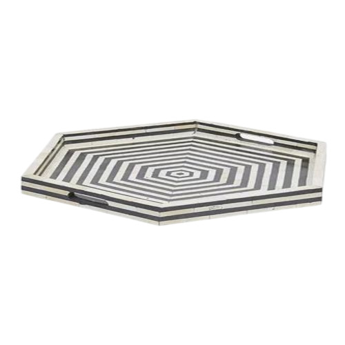 Wooden Serving Trays - Wooden, Rectangular, Multicolor | Eco-Friendly, Handcrafted, Polished Finish, Plain Pattern
