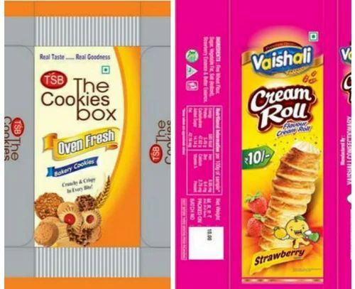 Food Packaging Pouches - Multi-Color Printed Laminated Pillow Pouch 6x4 Inch Size Single Layer 15 Micron Glossy Finish