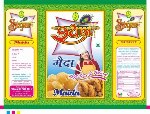 Maida Packaging Pouch - Plastic Material, Printed Multi Color Design | Durable and Versatile Usage
