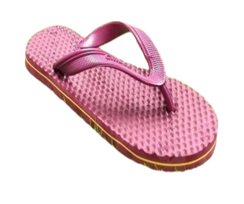 Men Rubber Slipper - Rubber Material, All Sizes, Pink Color, Printed Pattern | Daily Wear, Fancy Style, All Season Flip Flop