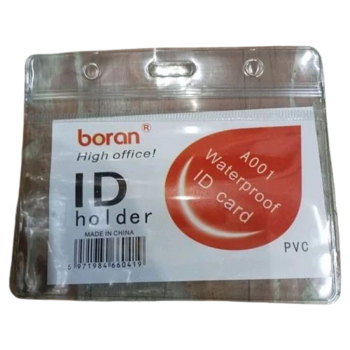 PVC Business Card Holder - 6 x 4 Inch Rectangle, Durable Plain and Printed Design for ID Card Storage