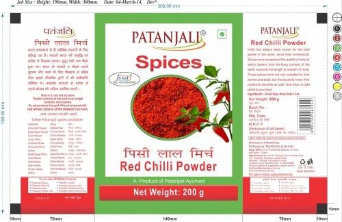 Red Chilli Powder Packaging Pouch - Plastic Material, Multi Color , Printed Design for Enhanced Brand Visibility