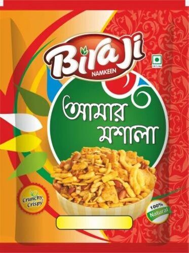 Snacks Food Packaging Pouch - PET Material, 6x4 Inches Size, Multi Color | 3 Side Sealed Design, 0.5 Kg Capacity