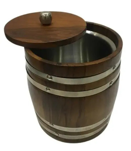 Wooden Ice Bucket - Color: .