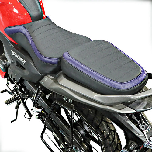 Bike Seat Cover - PU Leather, 4 mm Thickness, Black Color | Customizable Size, Front & Back Usage