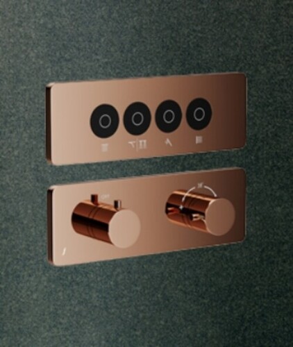 Exposed Part Kit of Cloud Touch Shower System - Blush Gold PVD