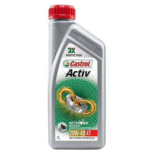 Lubricant Oil - 1L Lightweight 20W40 Viscosity, Golden Yellow Liquid for Motorcycles with Distinct Smell and Optimal Lubrication