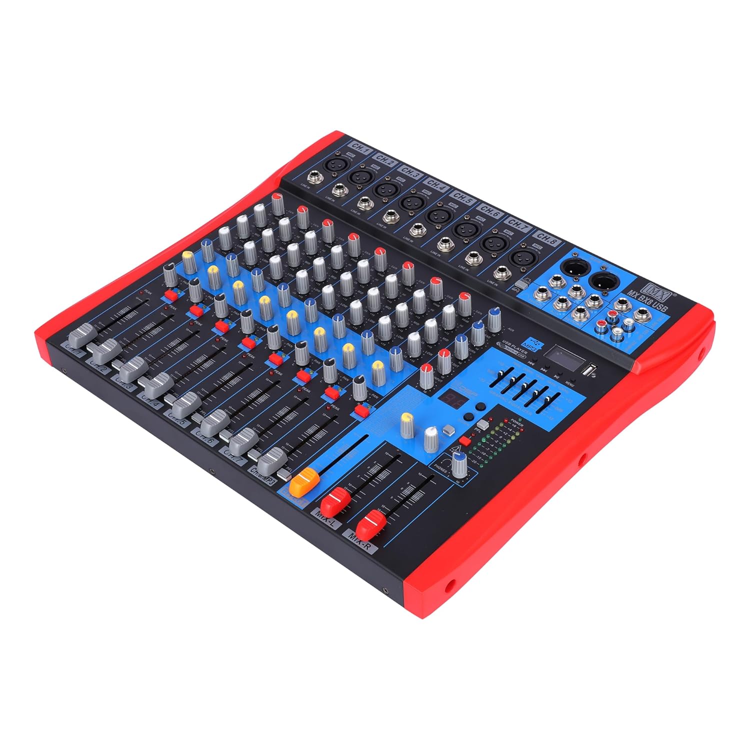 Mx 8 Channel Professional Audio Mixer