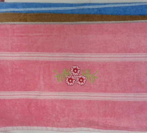 Embroidered Cotton Towel - Age Group: Adults