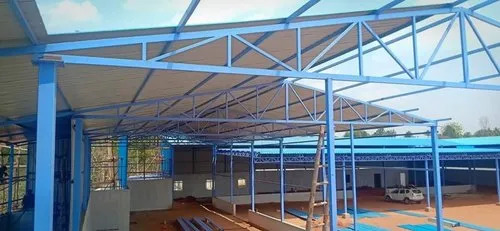 Frp Prefabricated Shed - Metal Sheet, Waterproof, Blue | Corrosion Resistant, Durable, High-Quality Finish