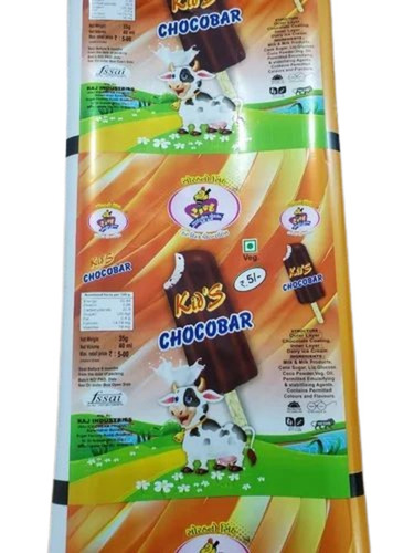 Ice Cream Packaging Pouch - BOPP Material Glossy Finish Multi Color Double Layer Lamination Rotogravure Printed Design