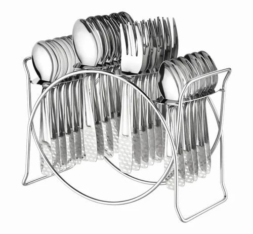 Polished Stainless Steel Cutlery Set - Color: Na