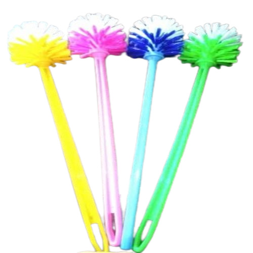 Round Toilet Cleaning Brush - PVC Handle Nylon Bristles Soft Stiffness Multicolor | Easy to Clean Ideal for Toilet Cleaning