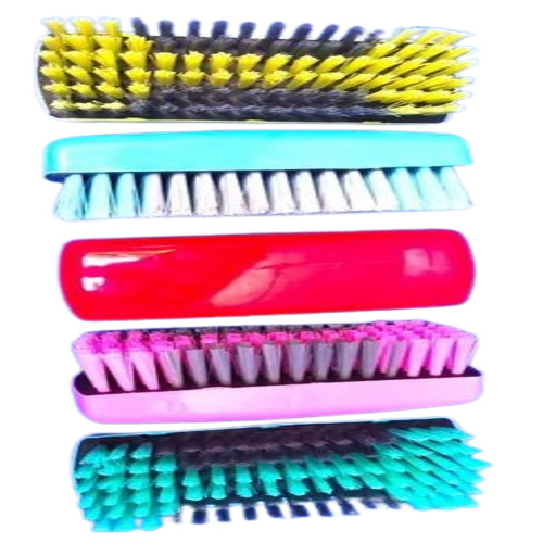 Cloth Washing Brush - PVC Handle, Soft Nylon Bristles | Easy to Clean, Multicolor Design for Bathroom Use