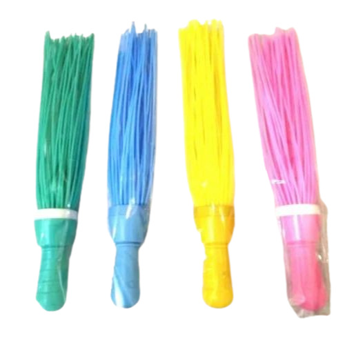 Small Plastic Brooms - Multicolor Soft Nylon Bristles, PVC Handle | Easy to Clean For Efficient Floor Maintenance