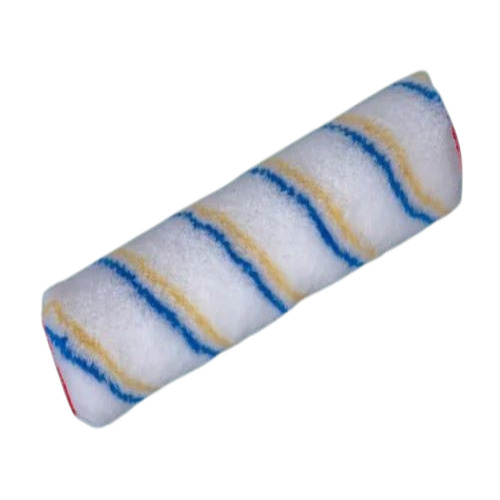 Stripe Paint Roller - Round, 180 mm, White | Durable, Easy to Operate, Plain Pattern, Portable Brushes & Rollers for Wall Painting