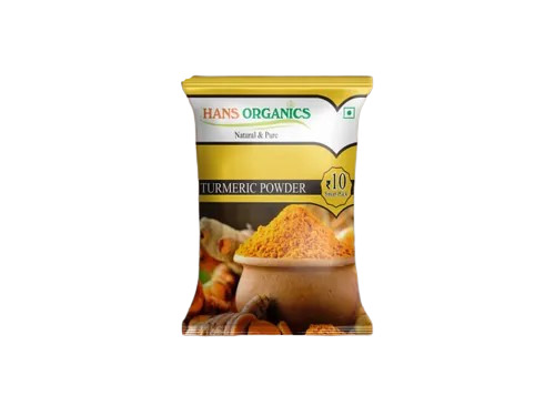 Turmeric Powder Packaging Pouch - BOPP Material, Center Sealed Design, Multi-Color Print, Multi-Layer Lamination, Zipper Closure