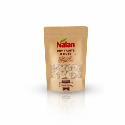 Cashew Nut Packaging Pouch - Plastic Material, Plain Design, Brown Color | Durable & Versatile Packaging Solution for Cashew Nuts