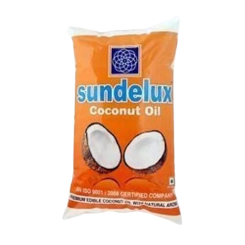 Coconut Oil Packaging Pouch - 1 Litre Rectangular PP Plastic, Multi Color Printed Design | Versatile Material for Efficient Packaging