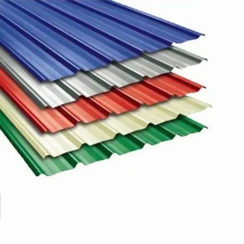 Colour Coated Roofing Sheets - Stainless Steel, 7ft x 3ft, 2mm Thickness | Plain Pattern, Galvanised Heat Transfer Coefficient, Durable