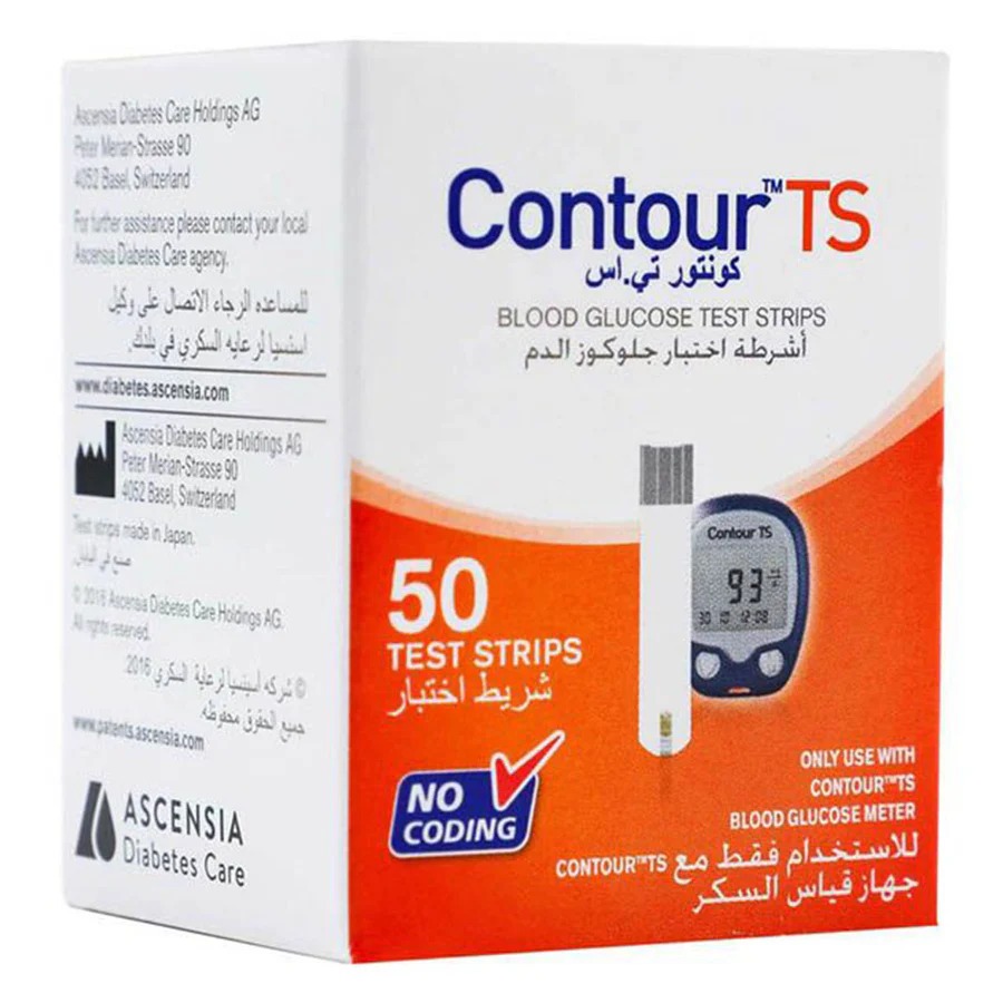 Contour Ts Blood Glucose Monitoring System Plus 50 Test Strips & 50 Lancets