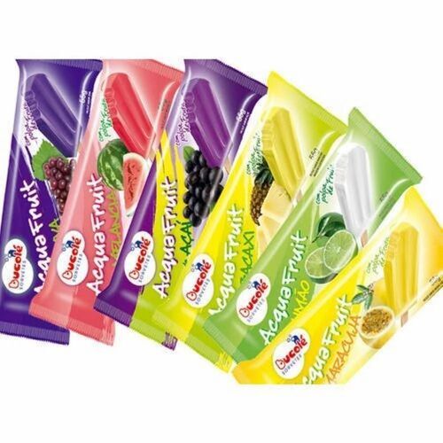 Ice Cream Packaging Pouch - BOPP Material Center Sealed Multi Color Glossy Finish Double Layer Lamination Rotogravure Printed