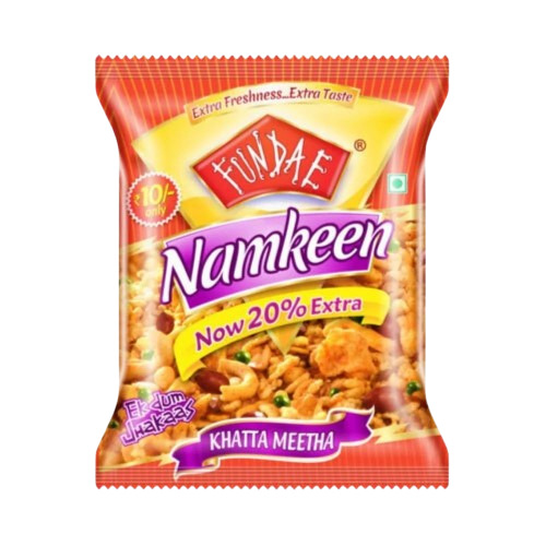 Namkeen Packaging Pouch - PP Plastic, 10-20 gm Storage Capacity, Multi-Color Printed, Rectangular Shape, Heat And Seal Closure Type
