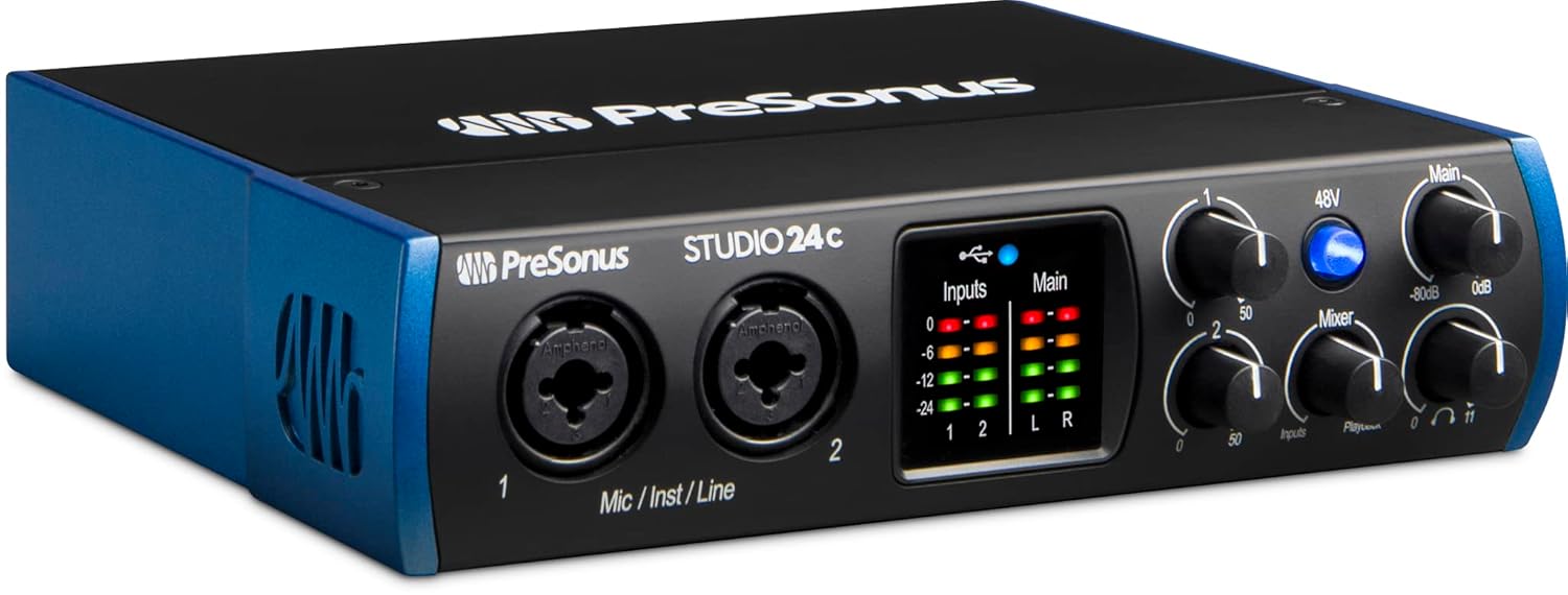 Presonus Studio 24c 2 2 192 Khz Usb Audio Interface And Studio One Software