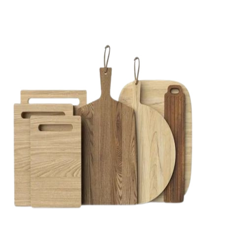 Solid Wooden Chopping Board - 16x12 Inches | Brown Finish, Polished Design, Ideal for Kitchen Chopping and Food Preparation