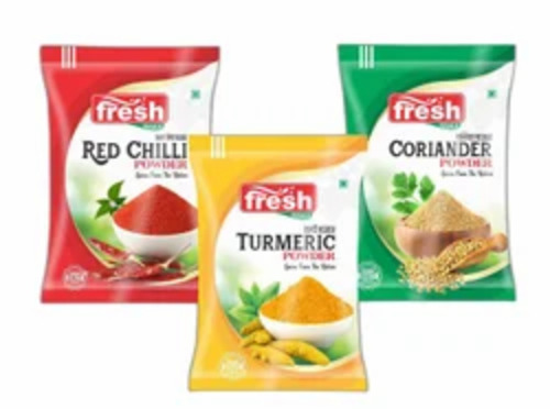 Spices Packaging Pouch - Plastic Material, Multi Color | Plain Pattern for Versatile Spices Storage and Preservation