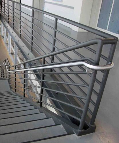 Stainless Steel Railing - Customized Size Silver & Grey Color | Fine Finished Durable Hand Made Modern Style Powder Coated