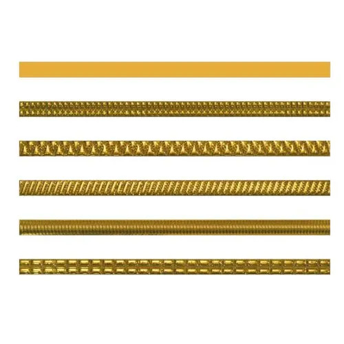 Golden Border Tiles - Ceramic, Customized Size, Gold Color | Non-Slip, Durable, Gloss Finish, Full Body and Polished Surface Treatment