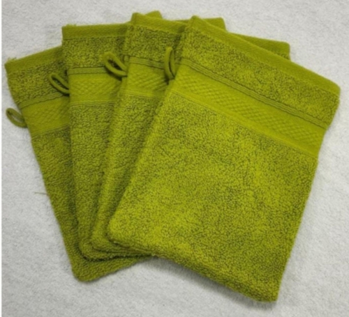 Hanging Hand Towel - 100% Cotton, 15x21 cm, Green | Yarn Dyed, Compressed, Dobby Style, Suitable for All Ages