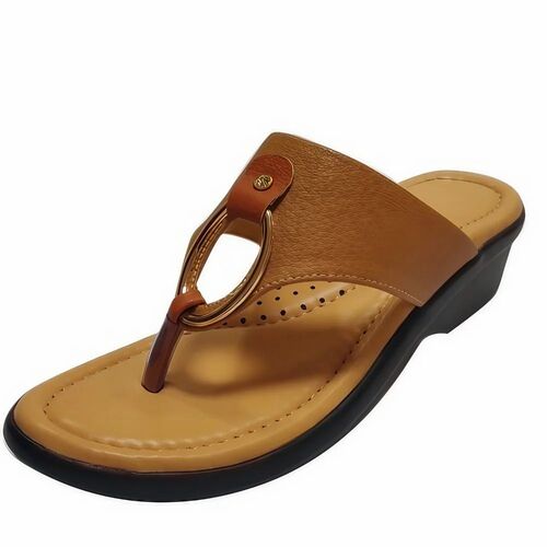 Ladies Leather Slippers - Comfortable Flat Design, Skin-Friendly Eva Outsole, Durable and Breathable for Daily Walking