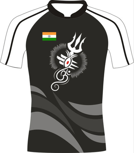 Round Kawad T Shirt - Polyester Fabric, Regular Fit, Multi-Color | O-Neck Collar, Printed Pattern, Short Sleeves, Male-Friendly Design