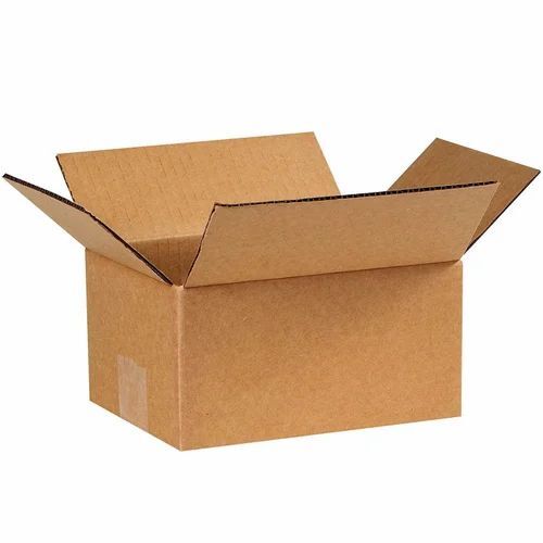 Brown Cardboard Packaging Box - 6x6x12 Inches Double Wall 5 Ply Construction | Rectangular Shape 5 Kg Weight Holding Capacity Brown Color