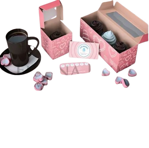 Cupcake Packaging Box - Paper Material, Multi Color Design | Printed for Attractive Presentation
