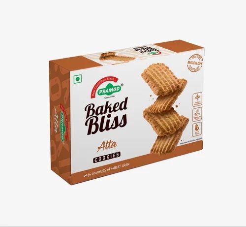 Desi Ghee Atta Cookies - 500Gram Box | Gluten Free, Sweet Taste, Square Shape, Perfect for Snacking