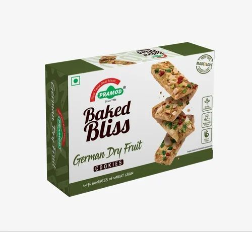 Dry Fruit Cookies - 500 Gram Box | Sweet Gluten Free Square Cookies with 12-Month Shelf Life, Crafted by Pramod for Quality Enjoyment