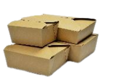 Food Packaging Box - Paper Material, Plain Design, Brown Color | Ideal for Secure and Eco-Friendly Packaging Solutions