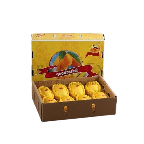 Fruit Packaging Boxes - Paper Material, Multi Color Design | Printed for Eye-Catching Appeal, Perfect for Fruit Display and Transportation