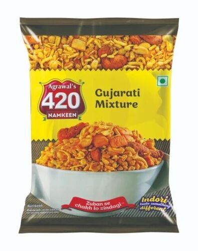 Gujarati Mixture Namkeen - FSSAI Certified | Tasty, Salty & Spicy Flavor, Good Quality, Packaged in Convenient Packet with 3-Month Shelf Life